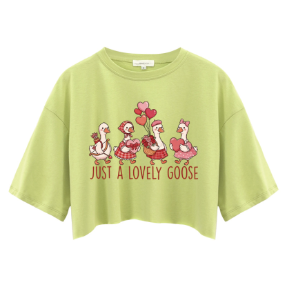 Tokyocanvas Just A Lovely Goose Crop Top