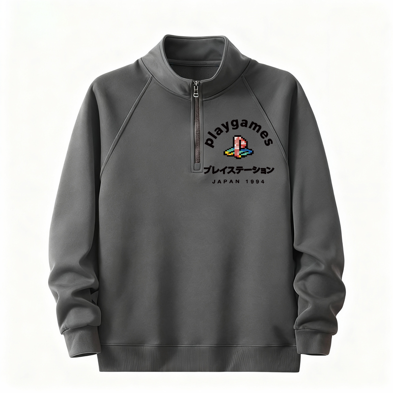 Tokyocanvas Play Games Japan Half-Zip Sweatshirt