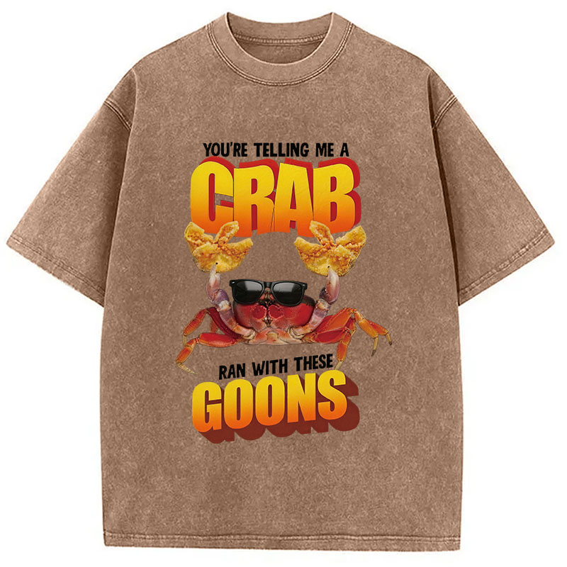 Tokyocanvas A Crab Ran With These Goons Washed T-Shirt