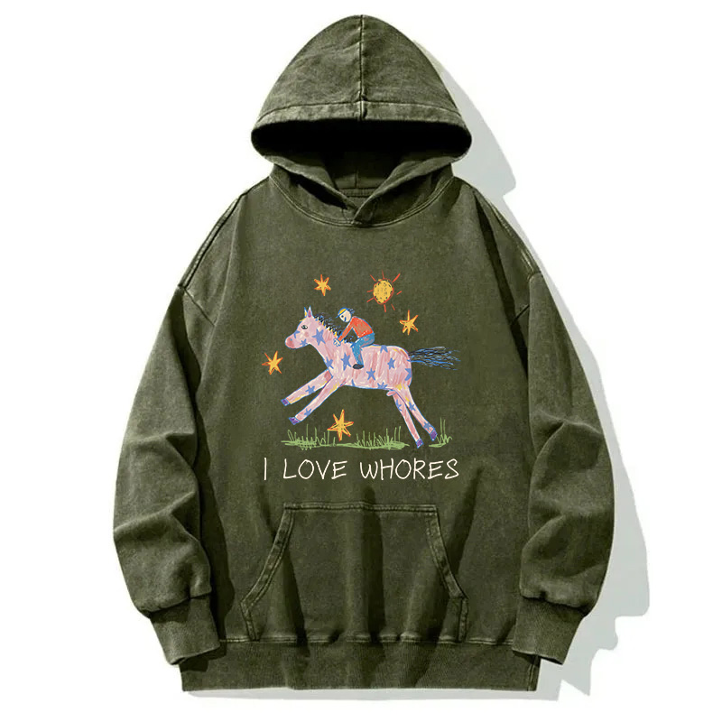 Tokyocanvas I Love Whores Washed Hoodie