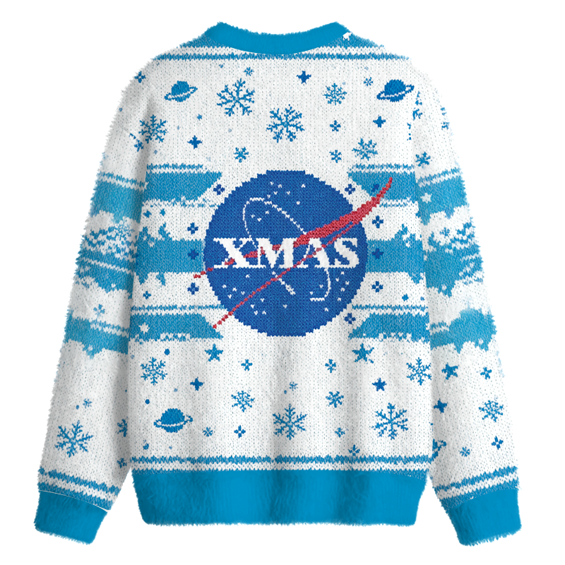 Tokyocanvas Xmas Xpedition Fuzzy Christmas Ugly Sweatshirt