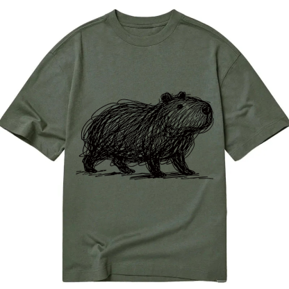 Tokyocanvas Minimalist Capybara Classic T-Shirt