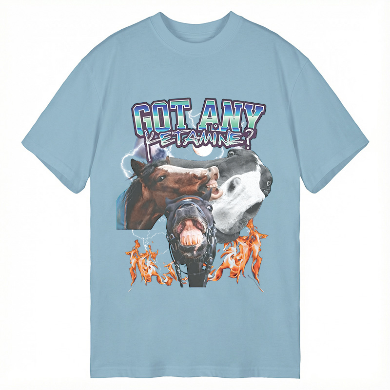 Tokyocanvas Got Any Ketamine? Funny Horse Meme Classic T-Shirt