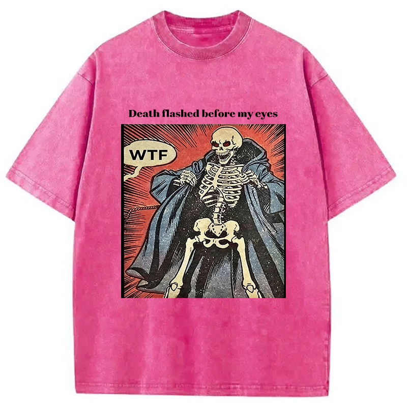 Tokyocanvas Death Flashed Before My Eyes Washed T-Shirt