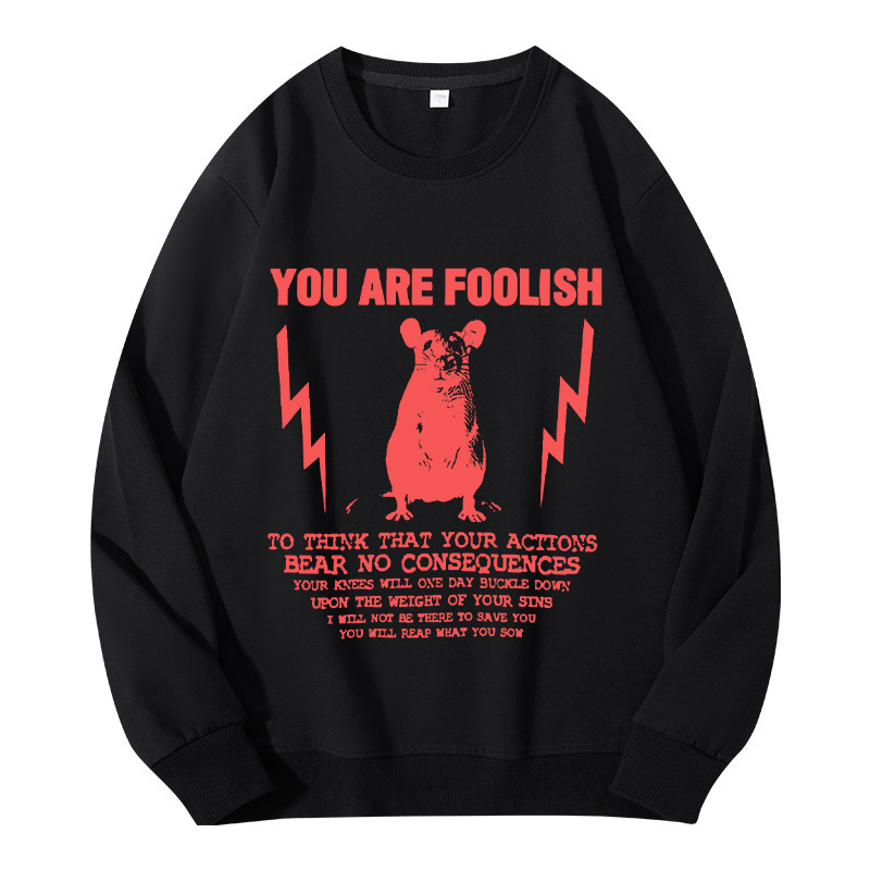 Tokyocanvas You Are Foolish Rat Meme Classic Sweatshirt