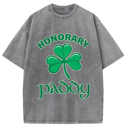 Tokyocanvas Honorary Paddy St Patricks Day Washed T-Shirt