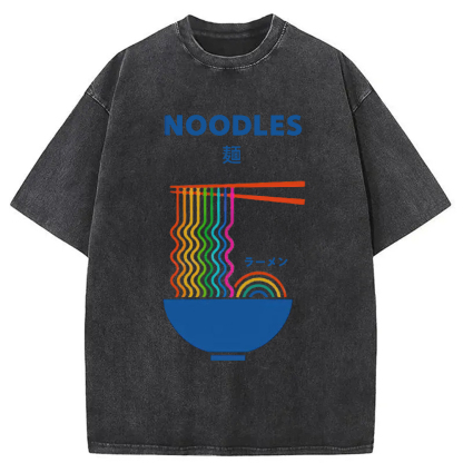 Tokyocanvas Rainbow Ramen Washed T-Shirt