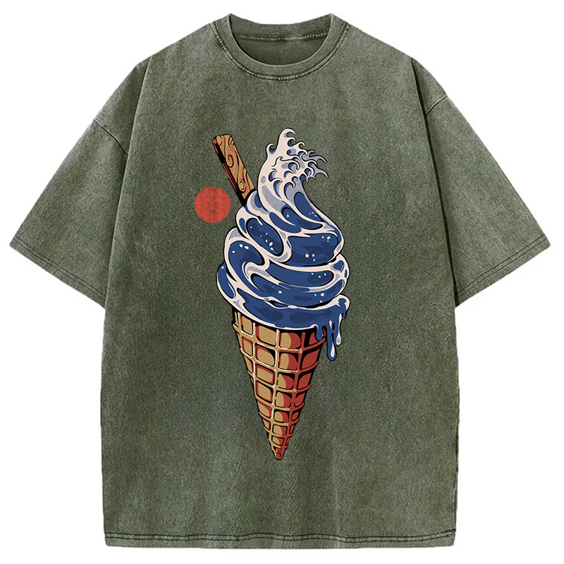 Tokyocanvas Great Ice Cream Washed T-Shirt