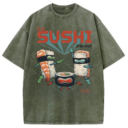 Tokyocanvas Sushi Squad Washed T-Shirt
