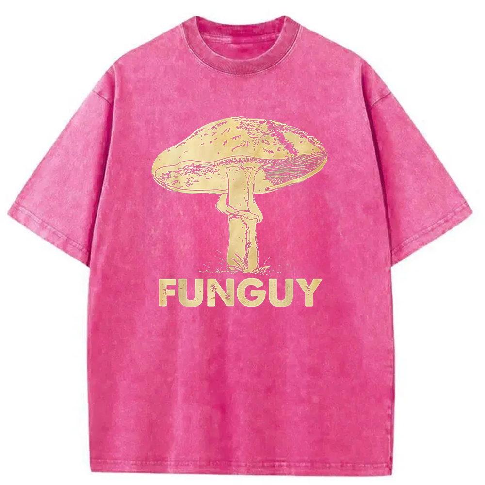 Tokyocanvas Funguy Mushroom Washed T-Shirt