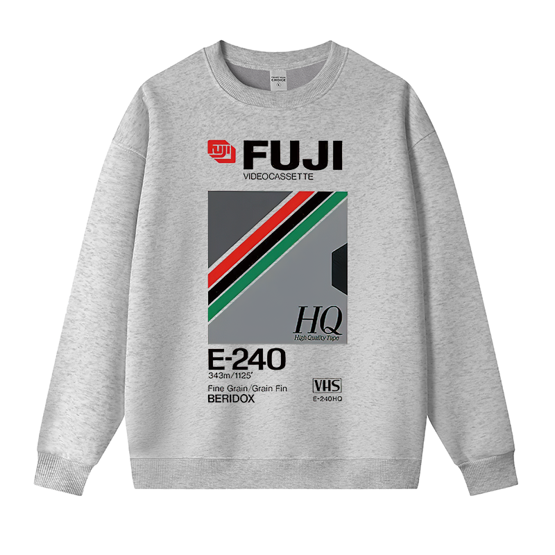 Tokyocanvas Retro VHS Tape Vaporwave Aesthetic Essential Fleece Lined Sweatshirt