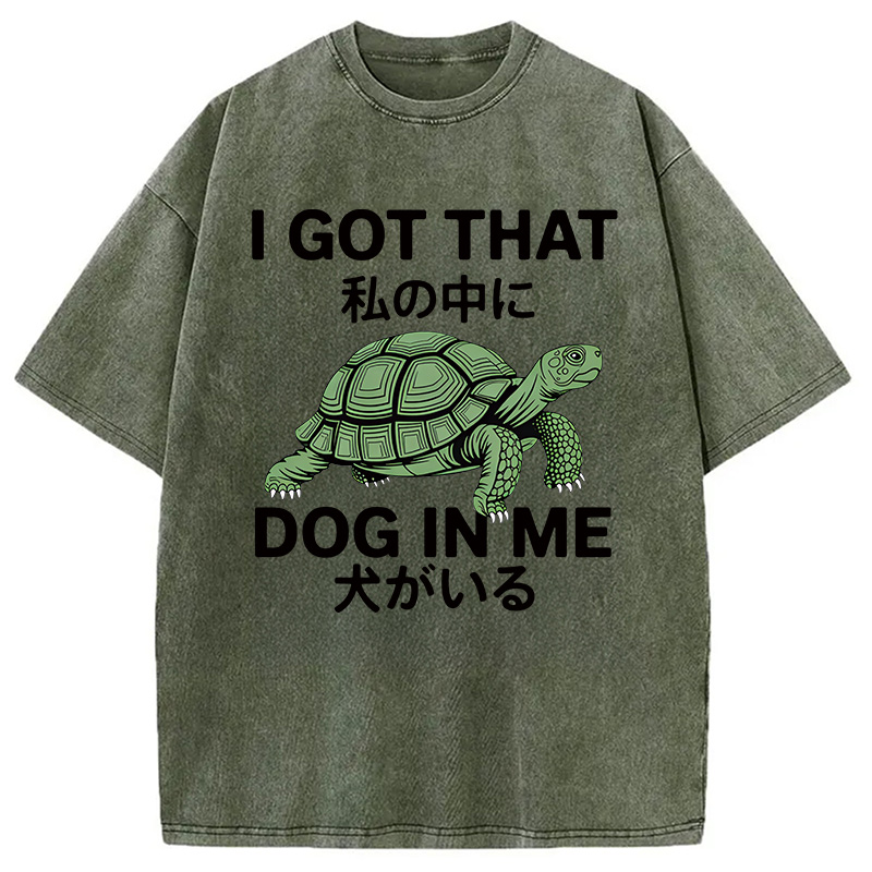 Tokyocanvas I Got That Dog In Me Tortoise Washed T-Shirt