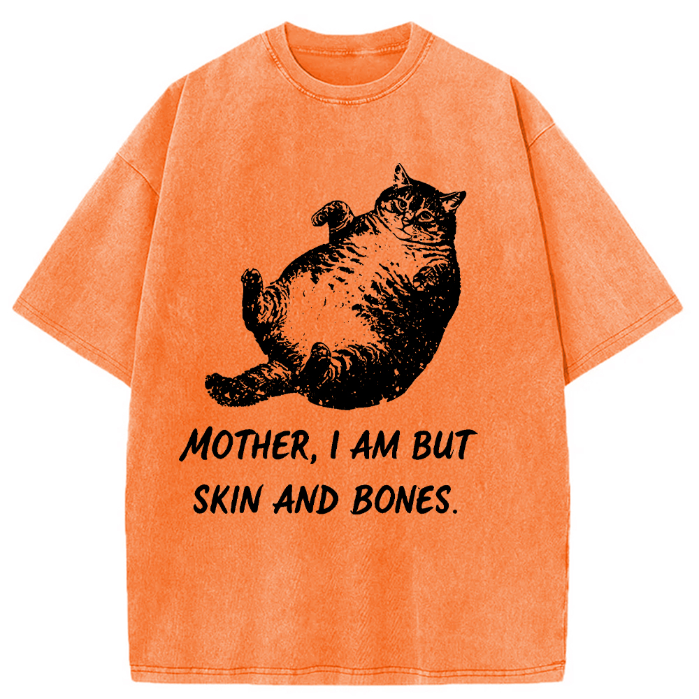 Tokyocanvas Overweight Cat Washed T-Shirt