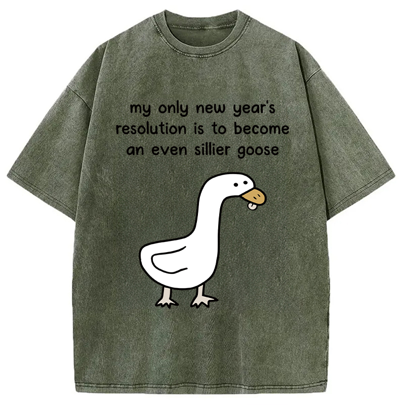 Tokyocanvas New Year's Resolutions Washed T-Shirt