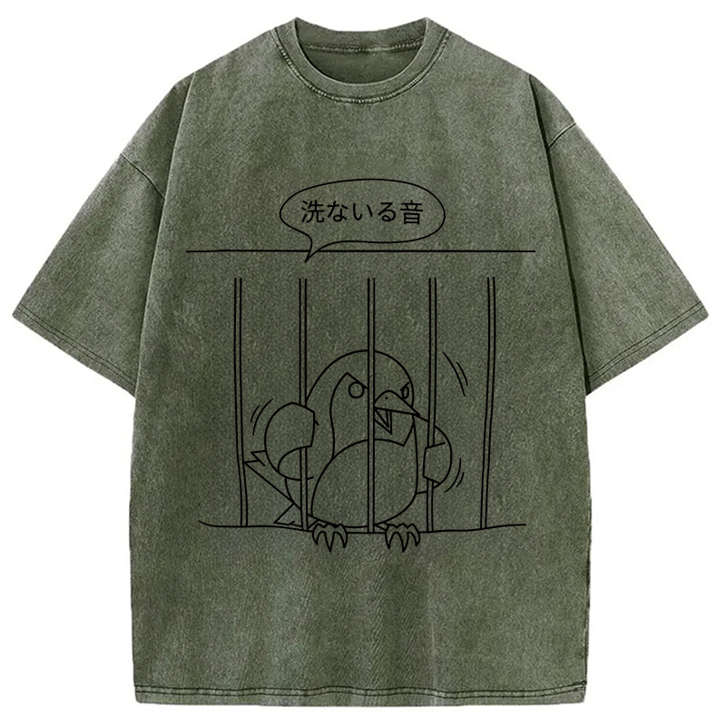 Tokyocanvas Angry Bird Washed T-Shirt