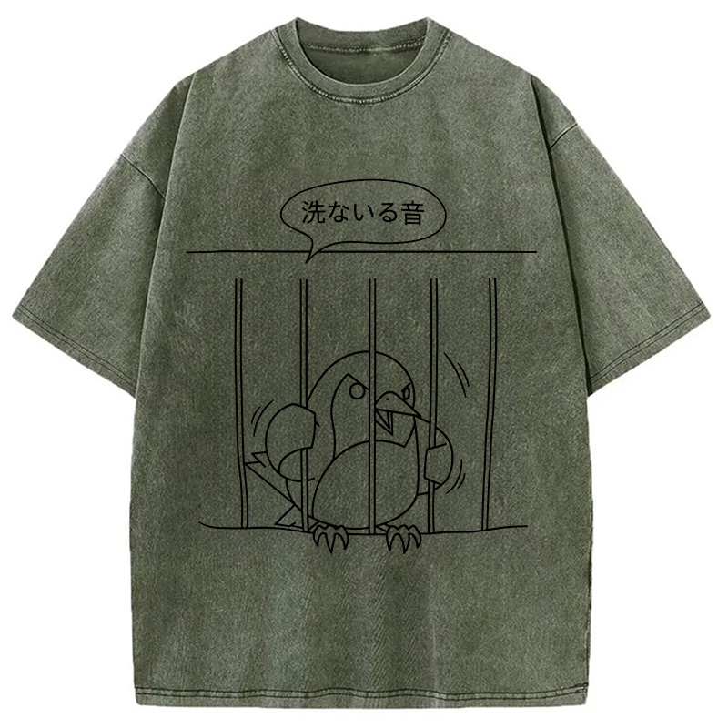 Tokyocanvas Angry Bird Washed T-Shirt