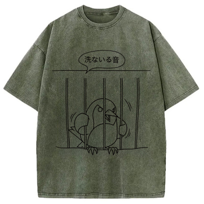 Tokyocanvas Angry Bird Washed T-Shirt