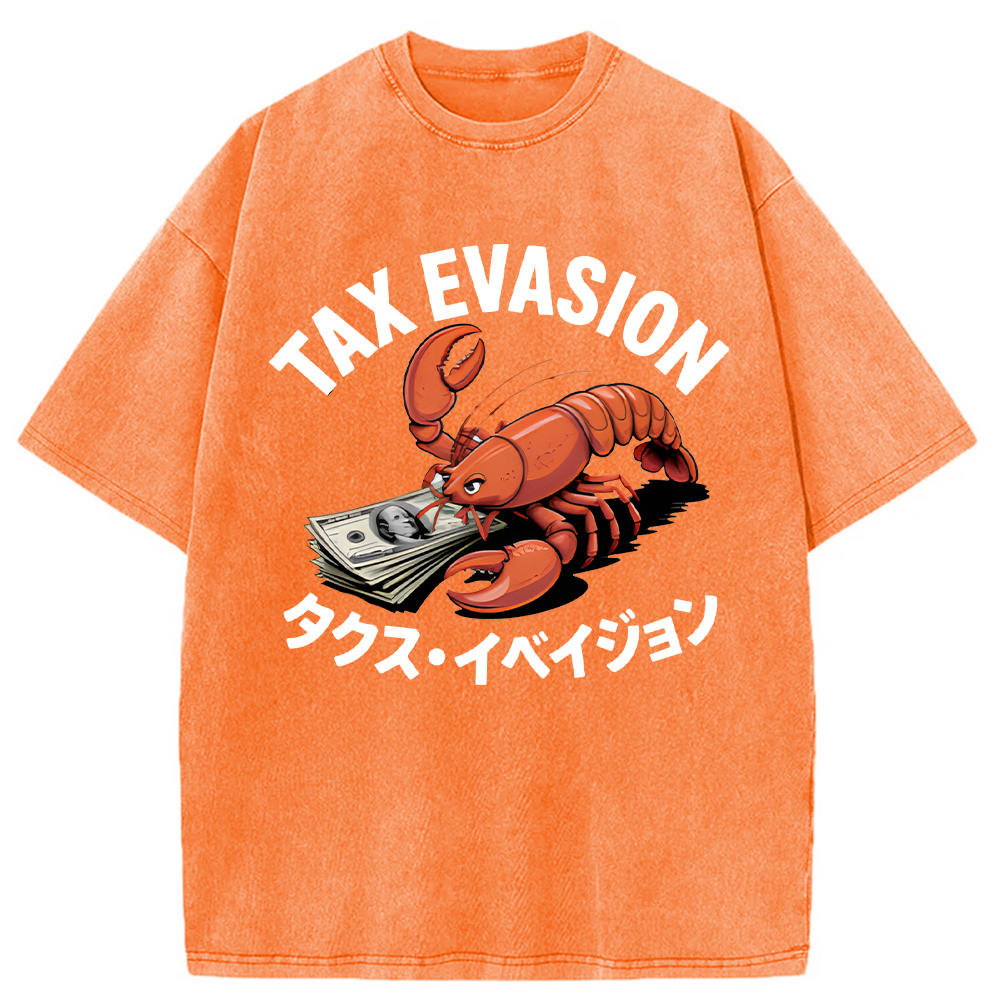 Tokyocanvas Tux Evasion Funny Washed T-Shirt