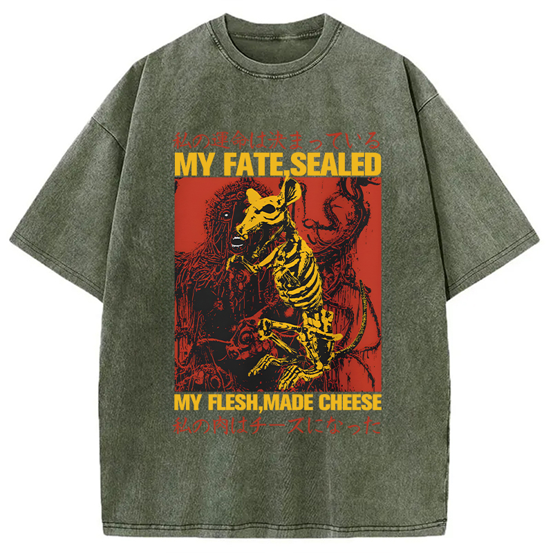 Tokyocanvas Funny Vintage Japanese Rat Washed T-Shirt