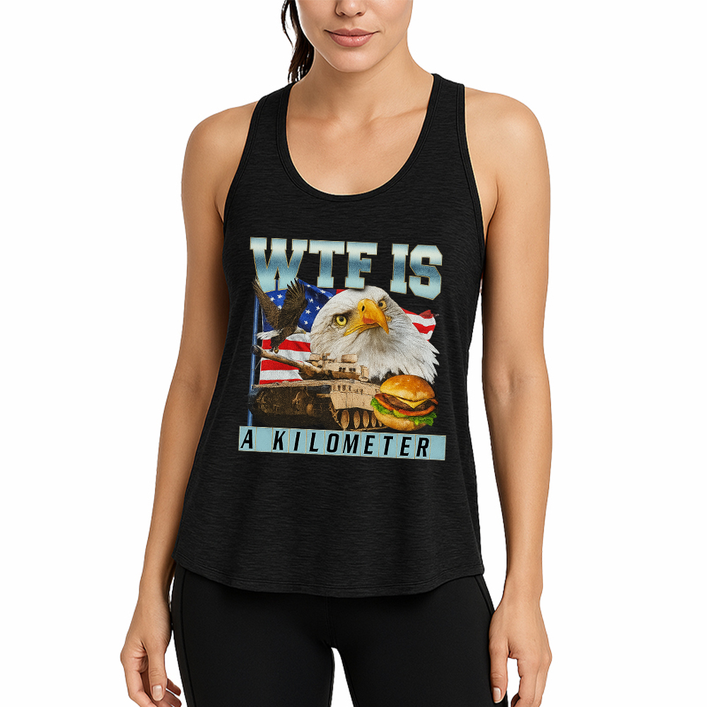 Tokyocanvas WTF Is A Kilometer Meme Fitness Tank