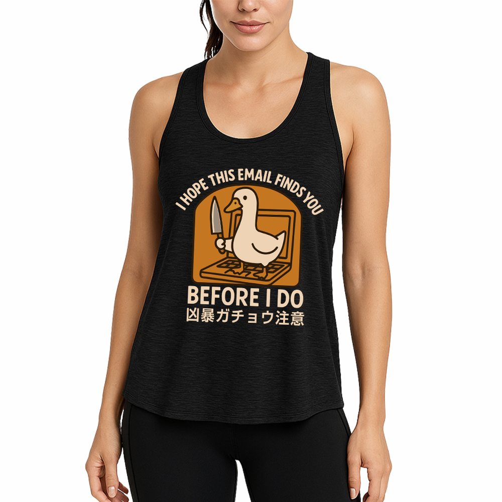 Tokyocanvas Goose With A Knife Fitness Tank