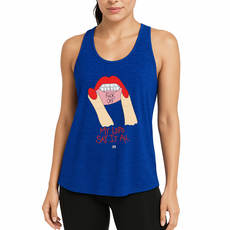 Tokyocanvas My Lips Say It All Fitness Tank