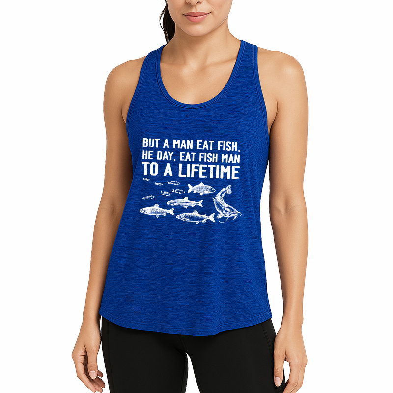 Tokyocanvas Buy a Man Eat Fish Fitness Tank