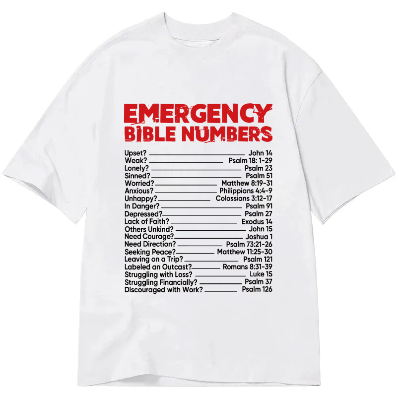 Tokyocanvas Bible Emergency Numbers Classic T-Shirt