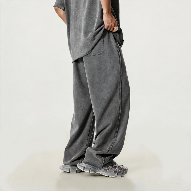 Tokyocanvas Vintage Distressed Rolled-up Ripped Sweatpants