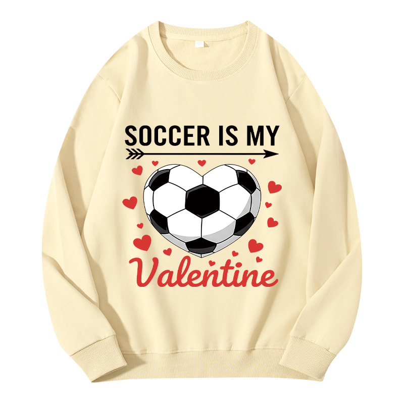 Tokyocanvas Soccer Is My Valentine Classic Sweatshirt