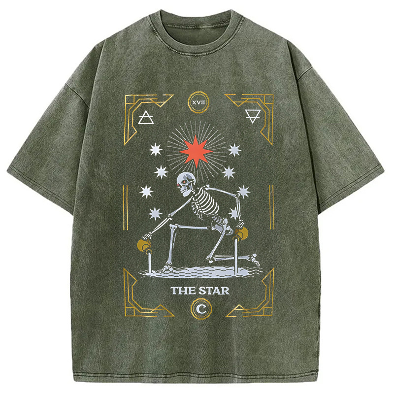Tokyocanvas Cloak Tarot Star Washed T-Shirt