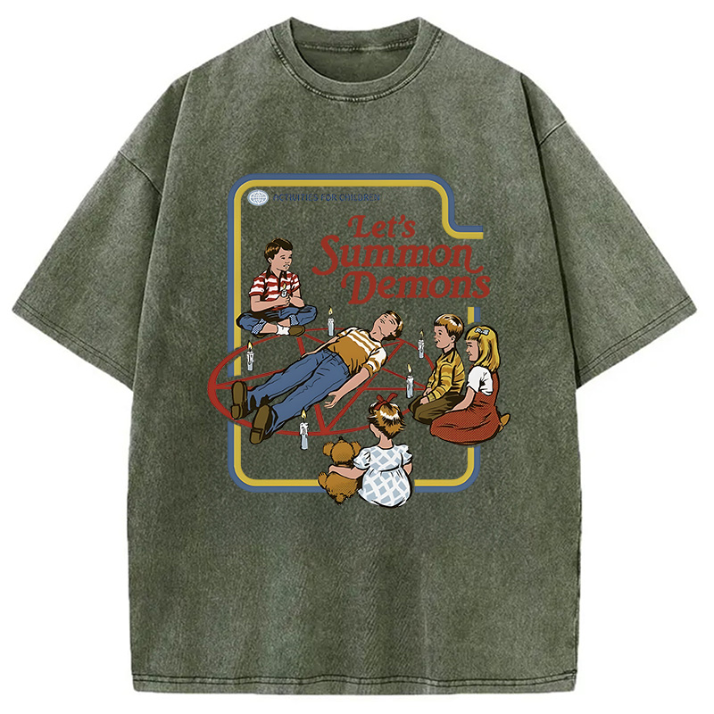 Tokyocanvas Let's Summon Demons Retro Washed T-Shirt