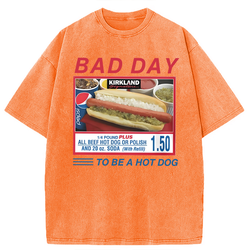 Tokyocanvas Bad Day To Be A Hot Dog Washed T-Shirt