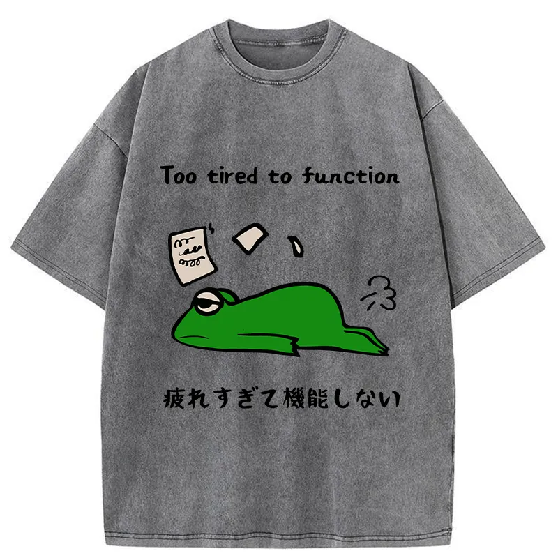 Tokyocanvas Too Tired To Work Properly Washed T-Shirt