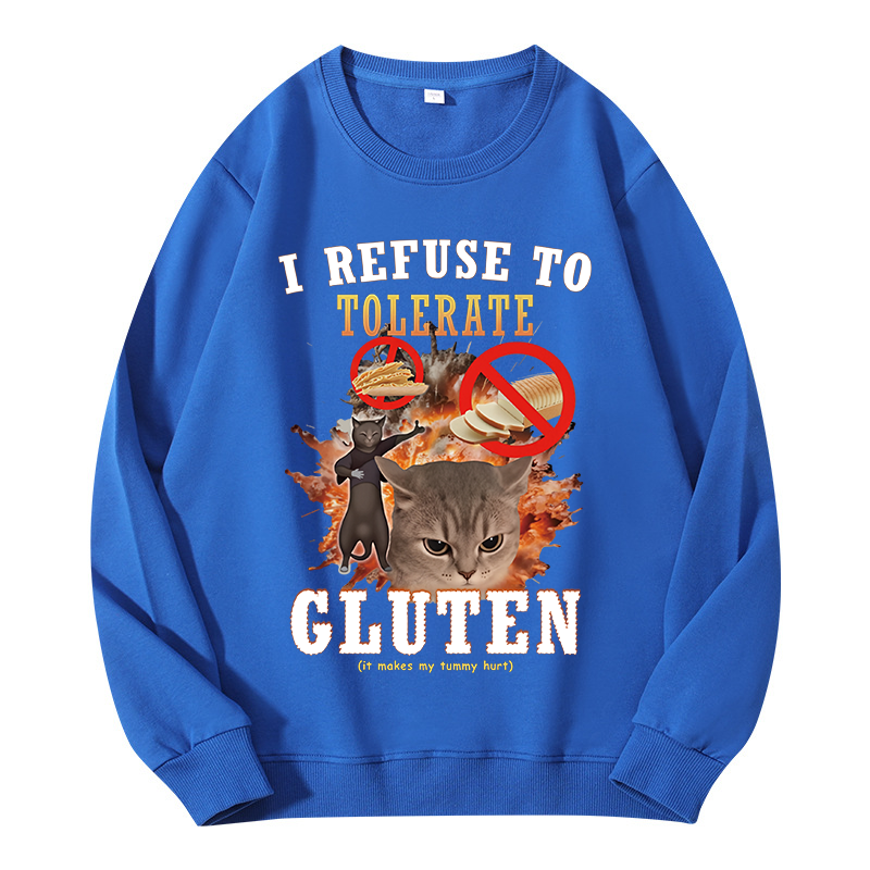 Tokyocanvas I Refuse to Tolerate Gluten Classic Sweatshirt
