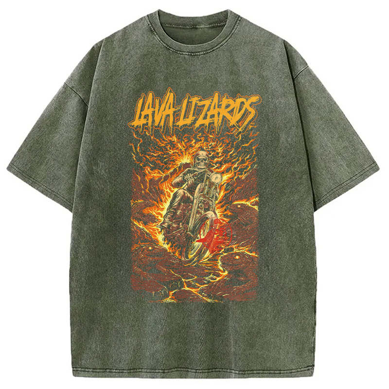 Tokyocanvas Lava Lizards Washed T-Shirt
