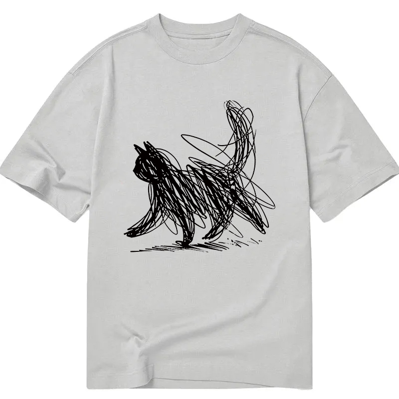 Tokyocanvas Minimalist Line Cat Classic T-Shirt
