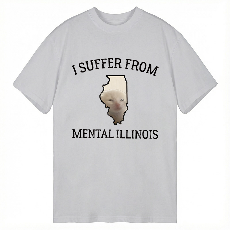 Tokyocanvas Mental Illinois Depressed Cat Classic T-Shirt