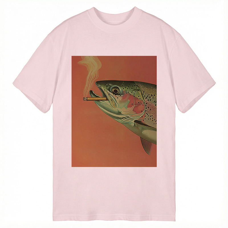 Tokyocanvas Trout Smoking A Cigarette Classic T-Shirt