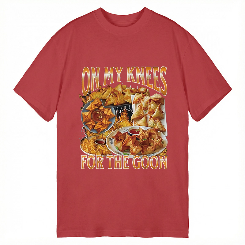 Tokyocanvas On My Knees Funny Crab Rangoon Meme Classic T-Shirt