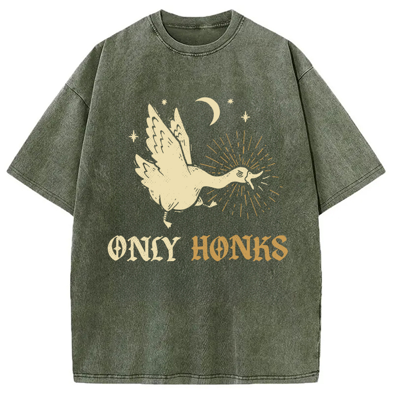 Tokyocanvas Only Honks Goose Washed T-Shirt