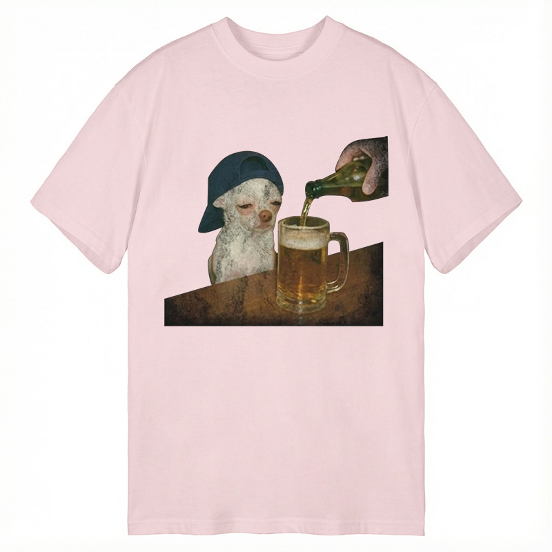 Tokyocanvas Funny Dog Drinking Beer Classic T-Shirt