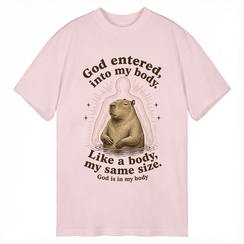 Tokyocanvas God Is In My Body Capybara Classic T-Shirt