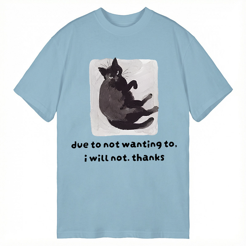 Tokyocanvas Cat Says No Thanks Funny Classic T-Shirt