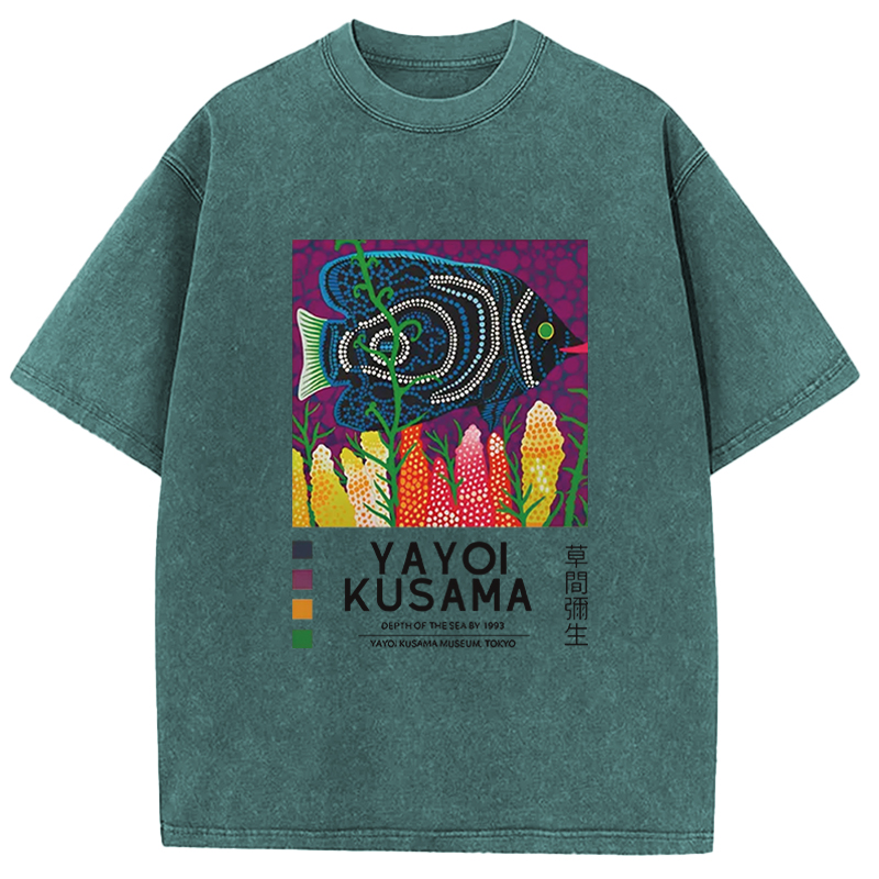 Tokyocanvas Tropical Fish Washed T-Shirt