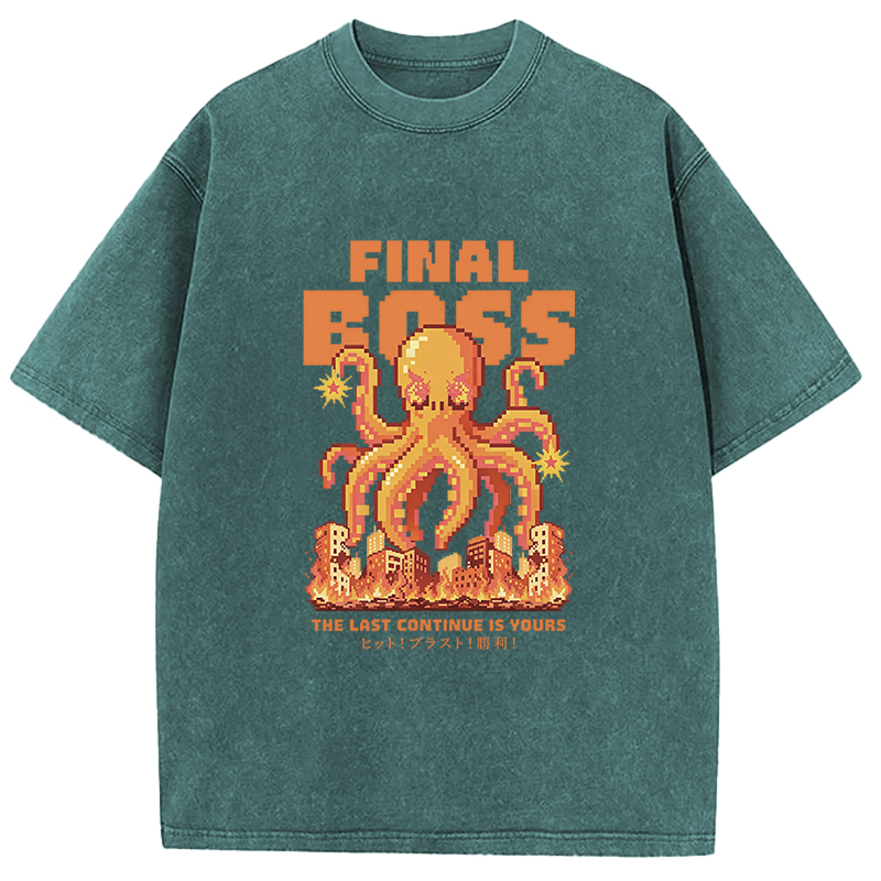 Tokyocanvas Final Boss Game Washed T-Shirt