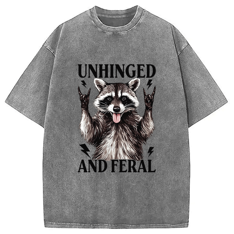 Tokyocanvas Unhinged and Feral Racoon Washed T-Shirt