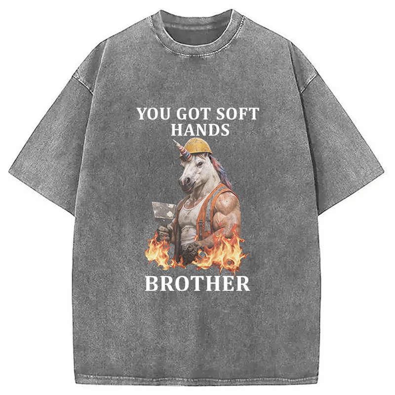 Tokyocanvas You Got Soft Hands Brother Washed T-Shirt