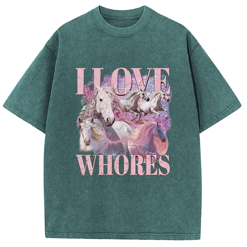 Tokyocanvas I Love Whores Vintage Washed T-Shirt