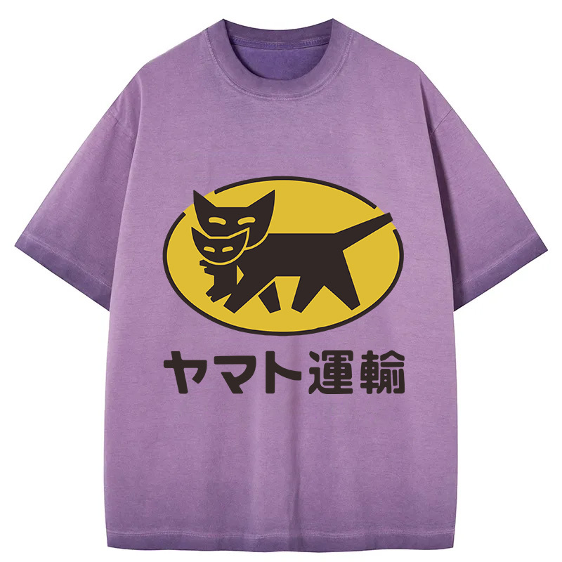 Tokyocanvas Yamato transport Logo Gradient Washed T-Shirt